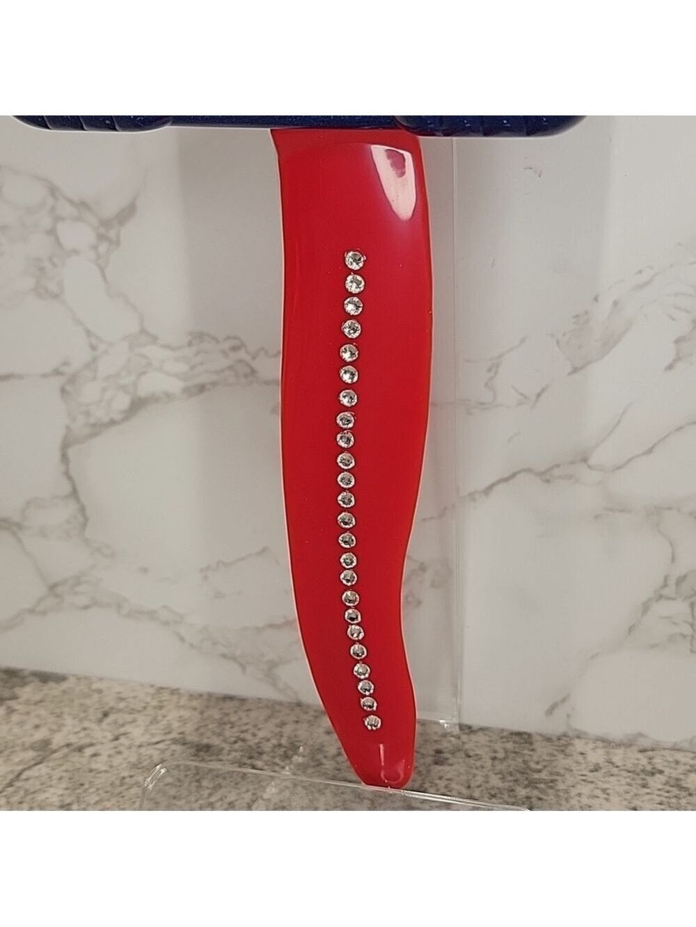 Rare Jeweled Red, White & Galaxy Blue Kit-Cat Klock LIMITED EDITION - Picture 8 of 16